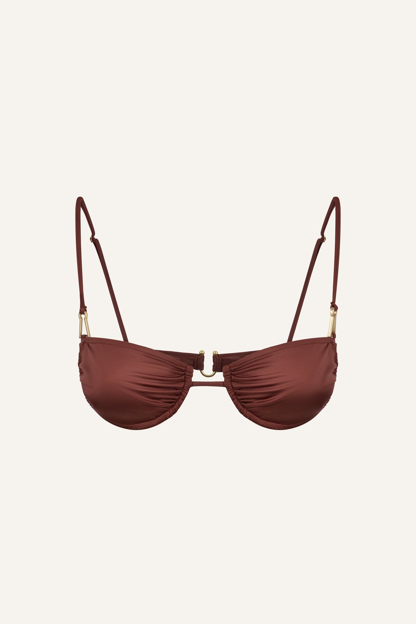 Gala bikini top in chestnut