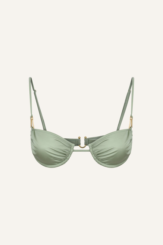 Gala bikini top in sage