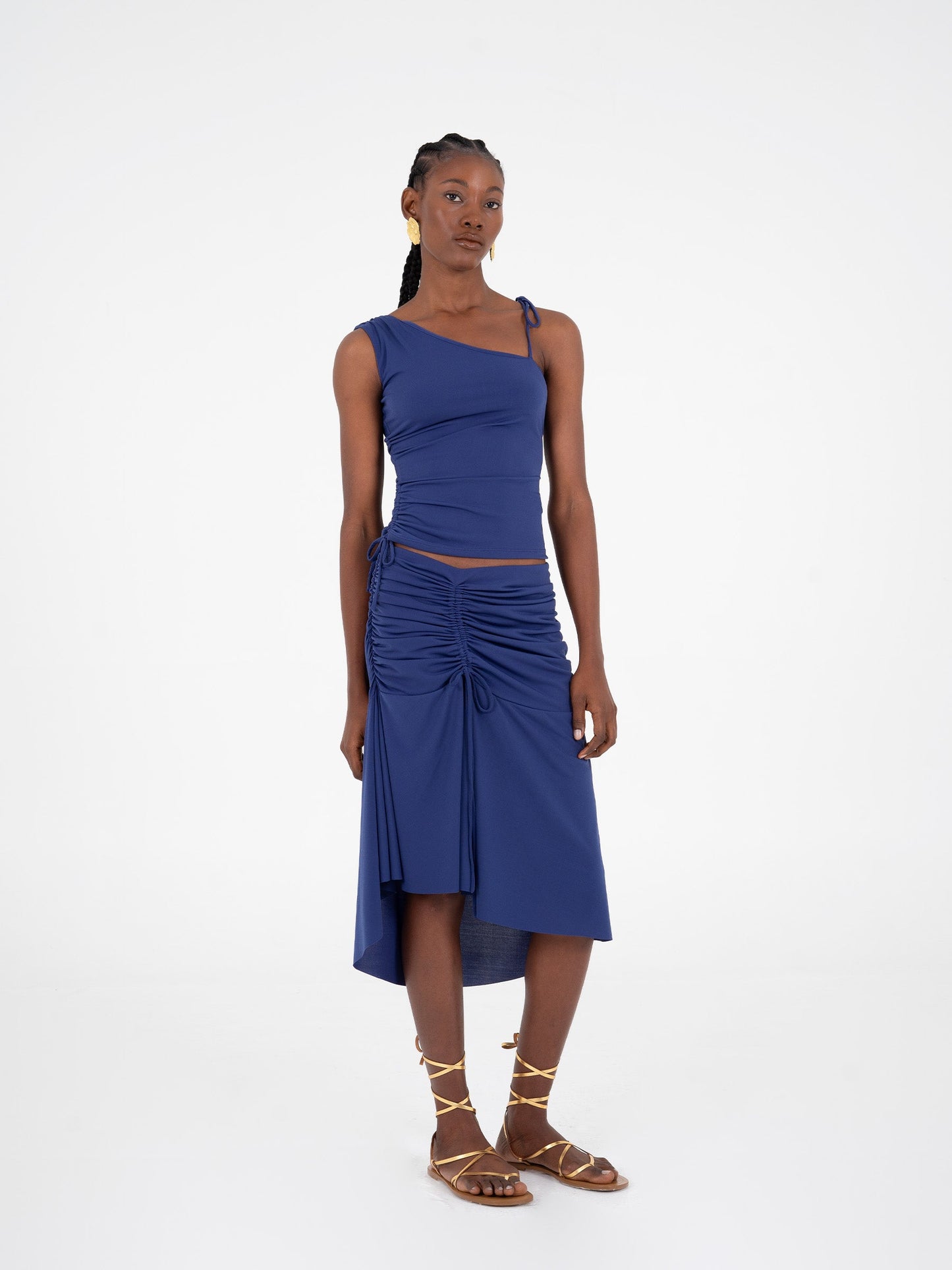 Glimmer Blue Jersey Skirt falda