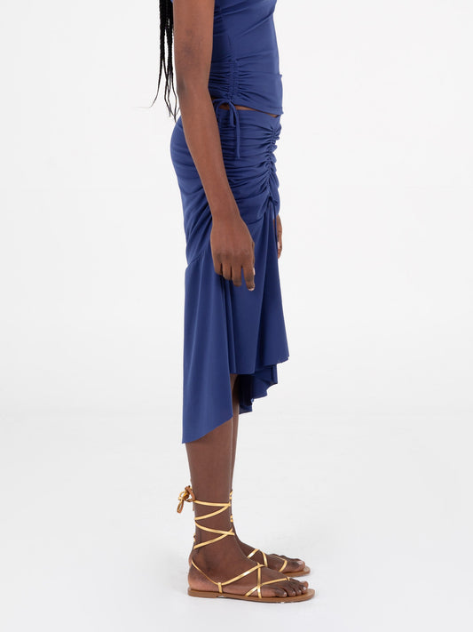 Glimmer Blue Jersey Skirt falda