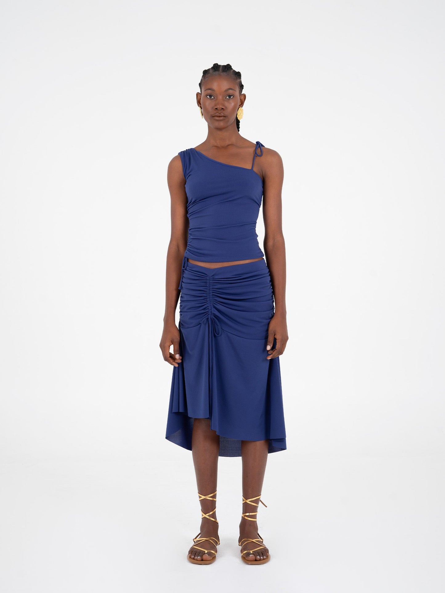 Glimmer Blue Jersey Skirt falda