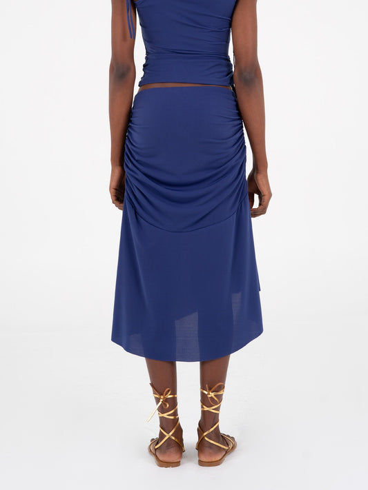 Glimmer Blue Jersey Skirt falda