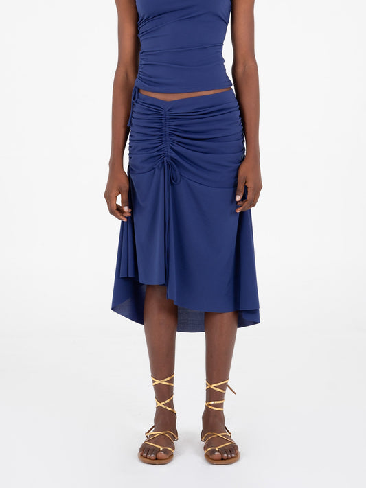 Glimmer Blue Jersey Skirt falda