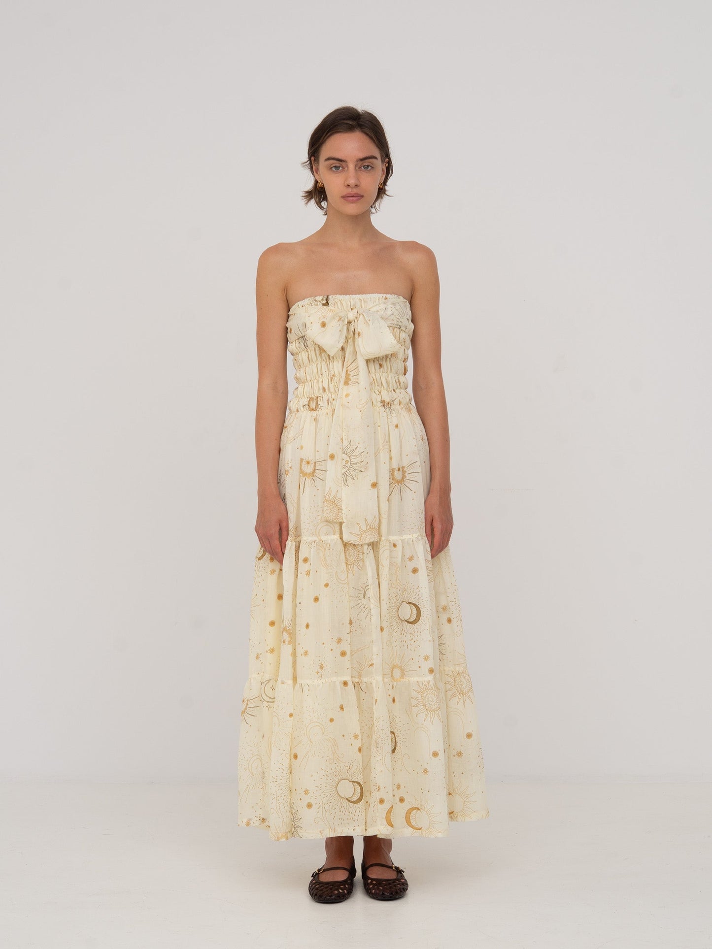 Grace Solar System-Printed Maxi Dress vestidos