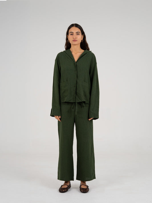 Grinch Green Linen Pants pantalones