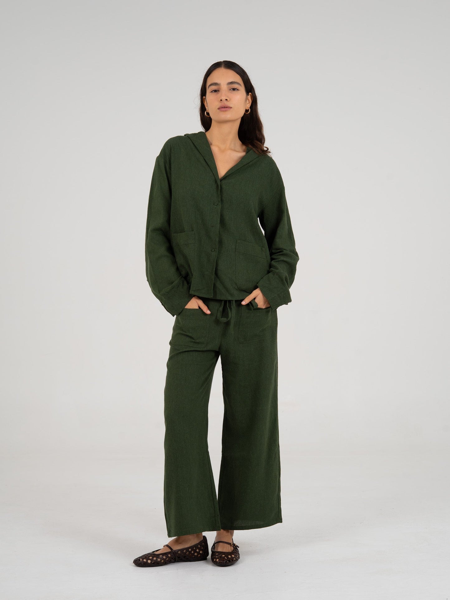 Grinch Green Linen Pants pantalones