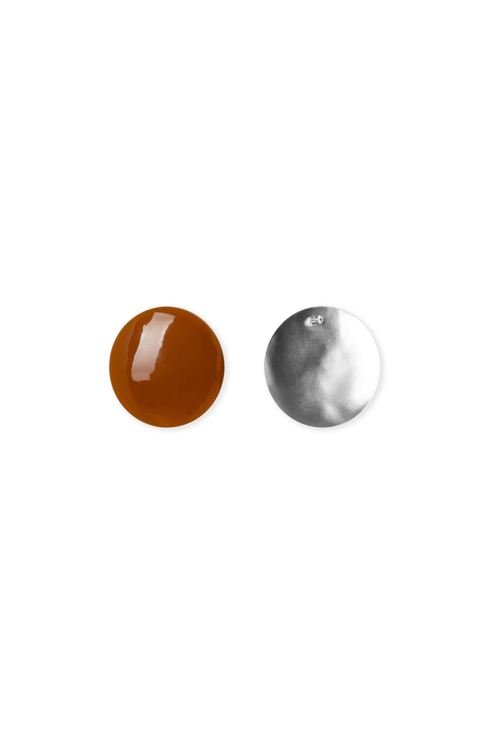 Oval Earrings Burnt Orange