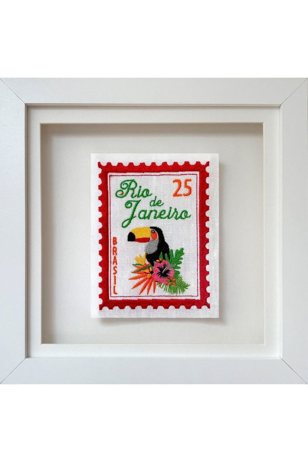 Rio De Janiero Embroidered Artwork Print