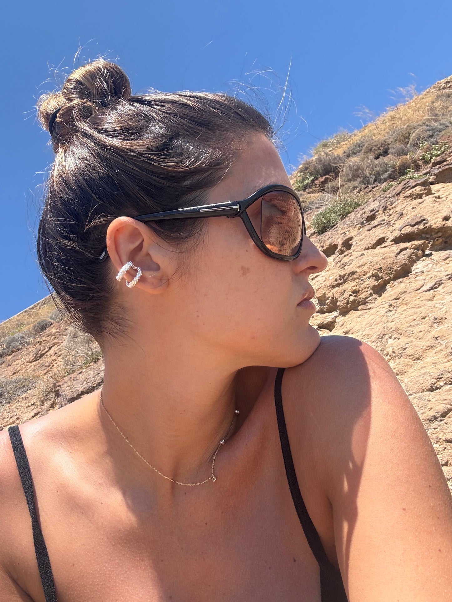 Sand Ear Cuff Silver