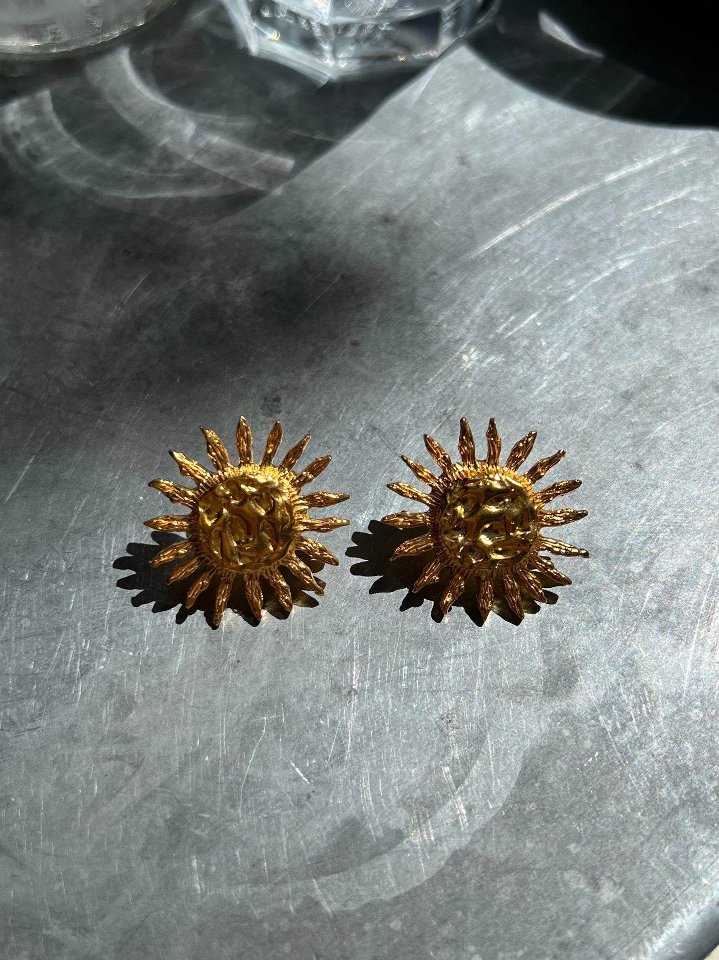 Sun Earrings Gold
