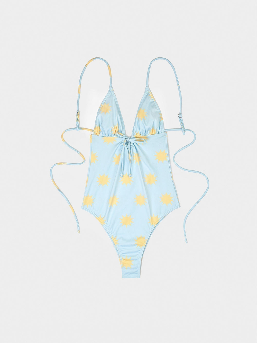 Illusion Sun-Printed Blue Swimsuit accesorios