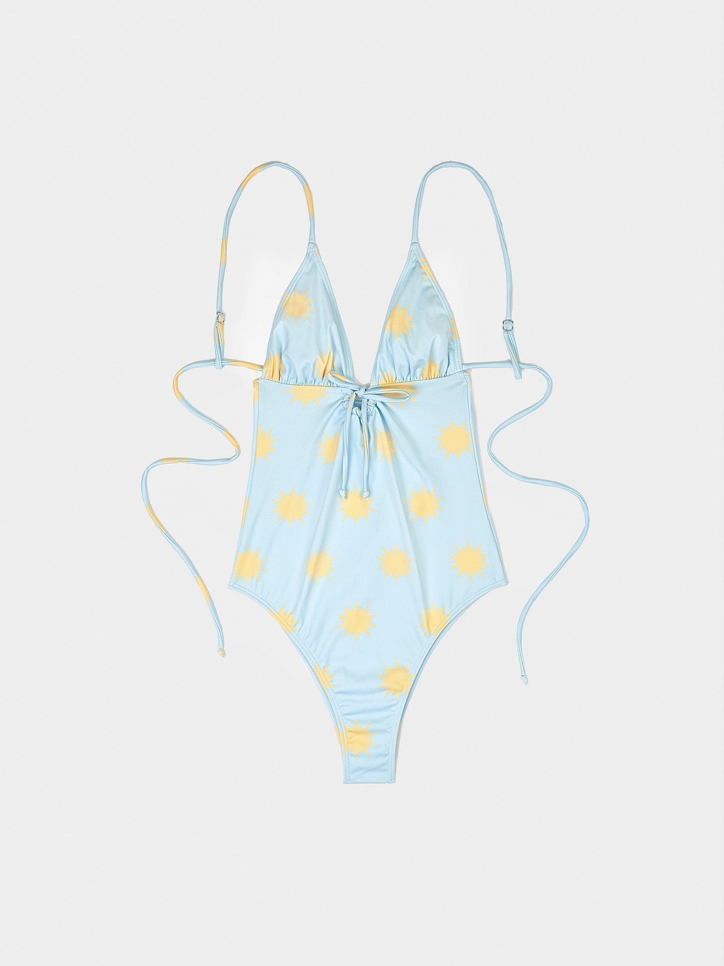 Illusion Sun-Printed Blue Swimsuit accesorios