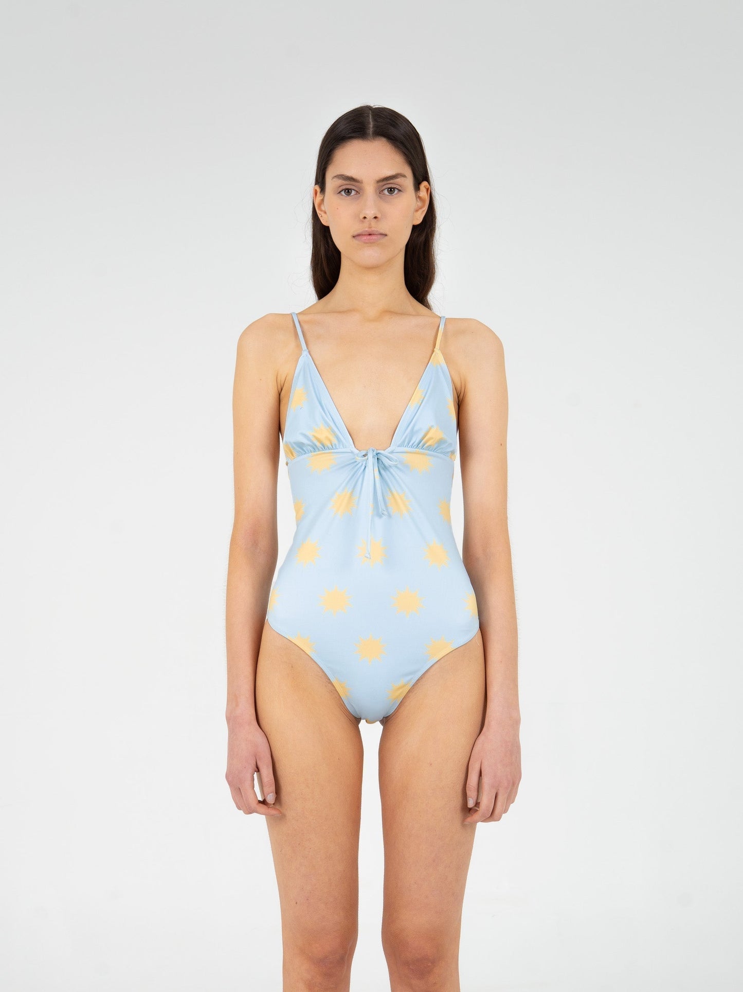 Illusion Sun-Printed Blue Swimsuit accesorios