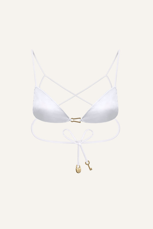 India bikini top in white