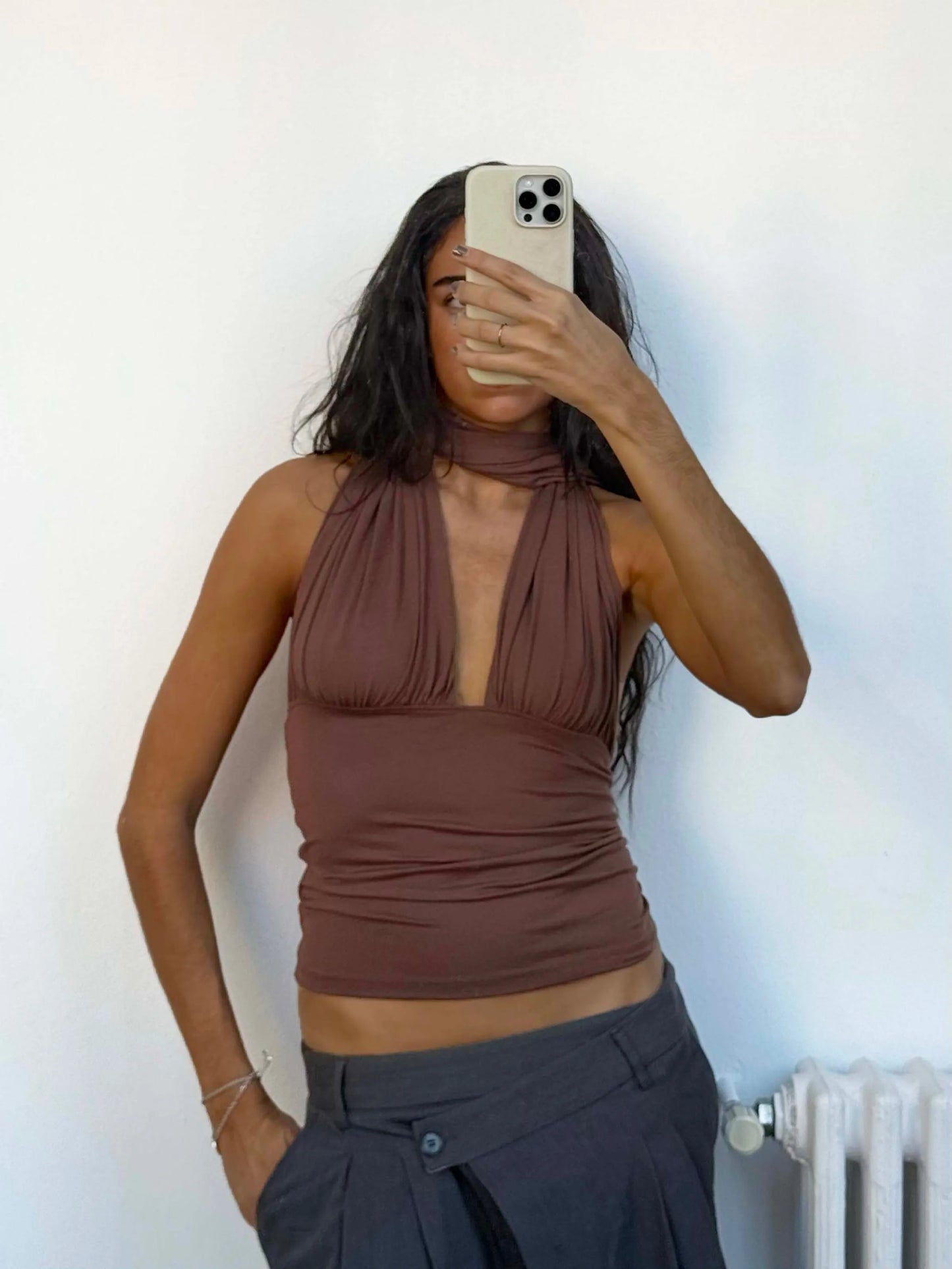 Isabela Brown Top
