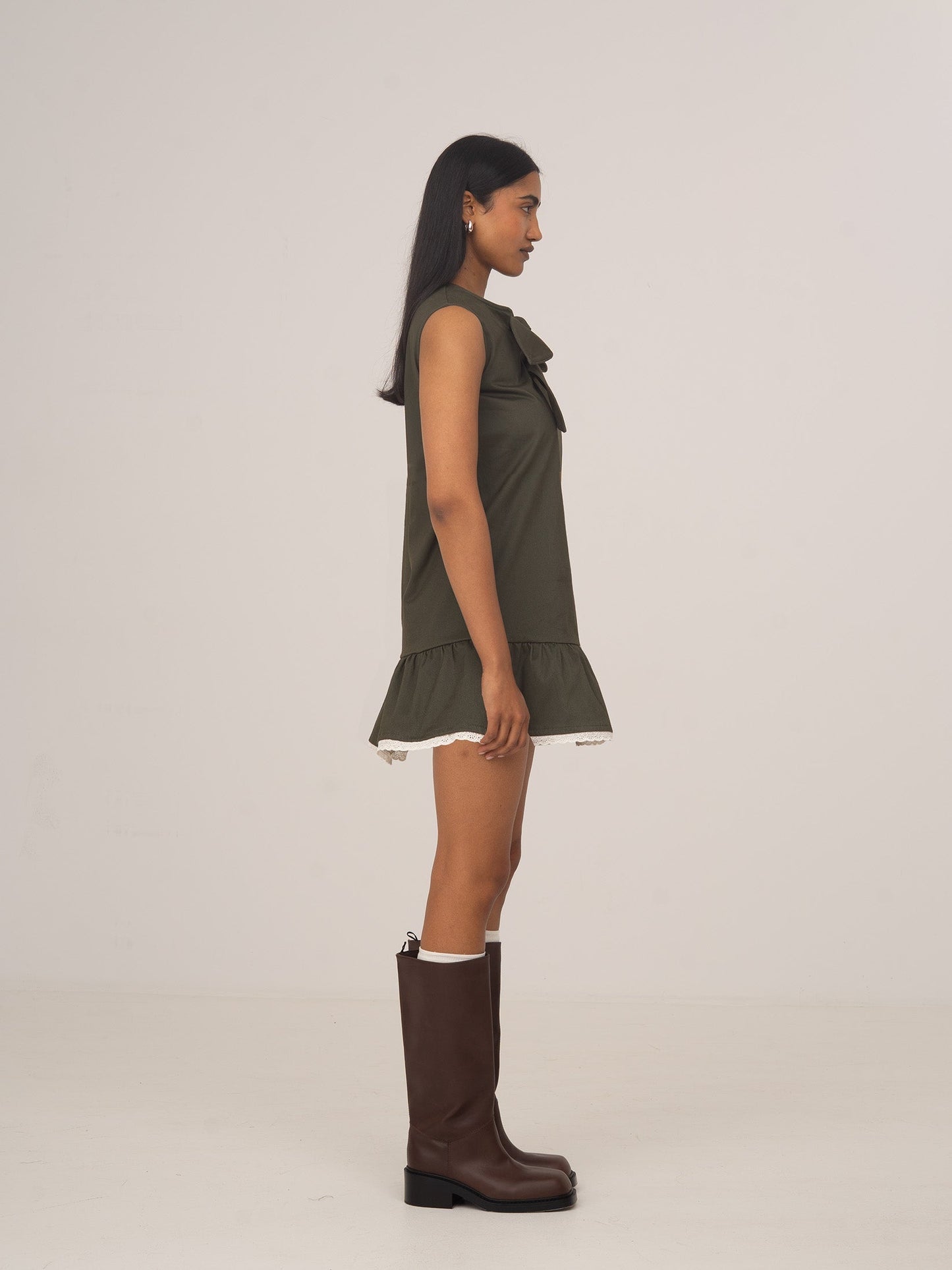 Ivy Green Sleeveless Mini Dress