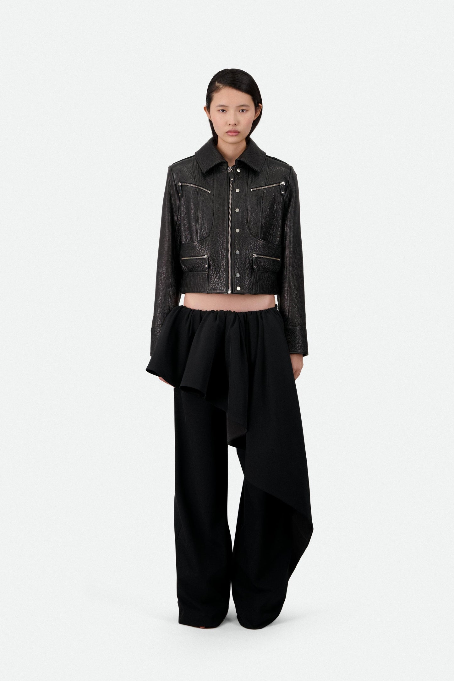RUFFLE FRONT TAILORED TROUSERS - LAST ONE