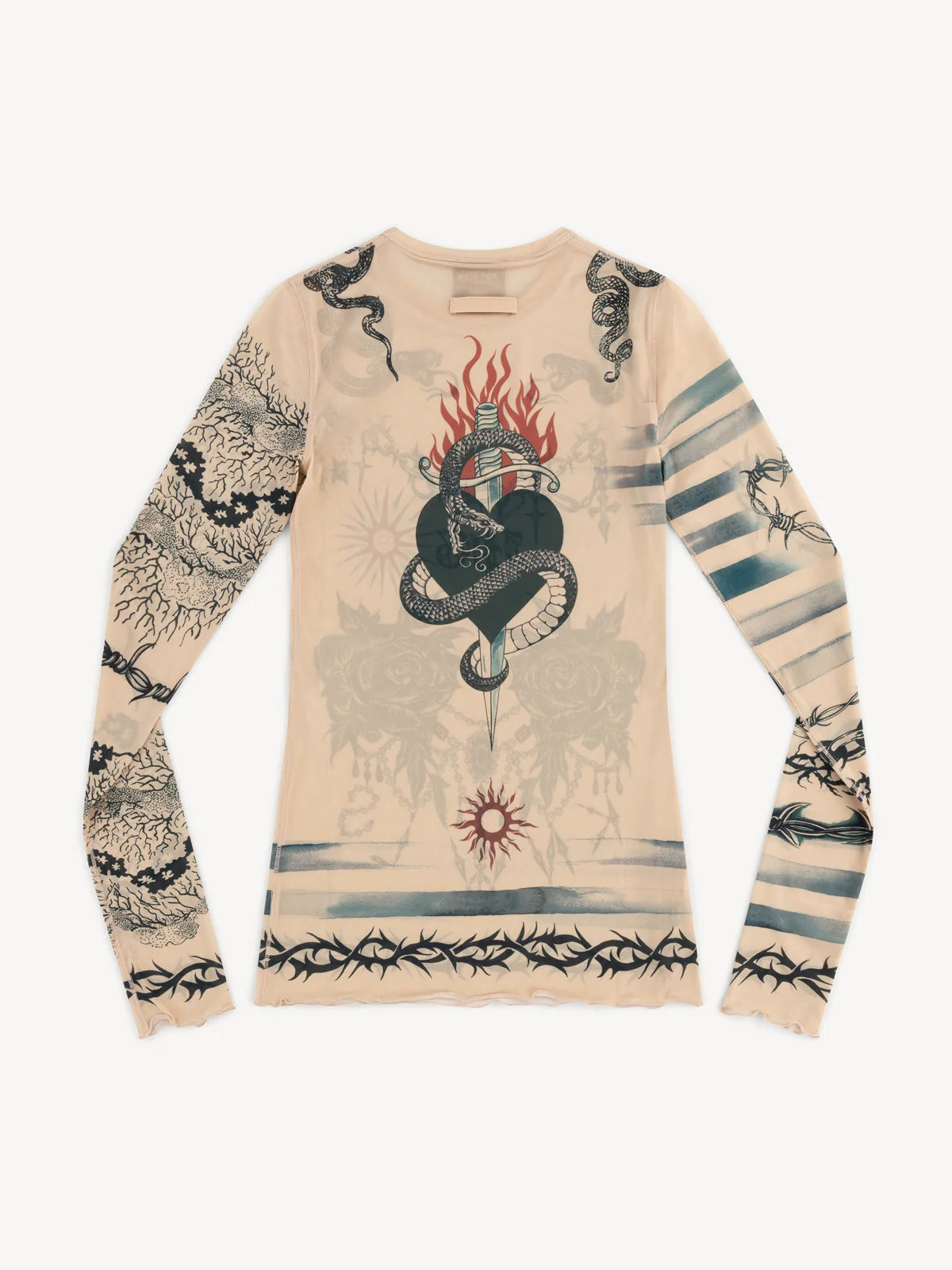 JPG X KNWLS TROMPE-L'OEIL TATTOO TOP