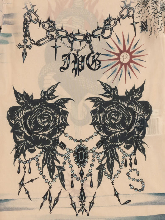 JPG X KNWLS TROMPE-L'OEIL TATTOO TOP