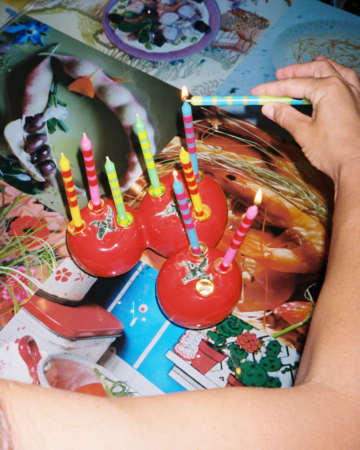 Technicolor Hanukkah Menorah Candles