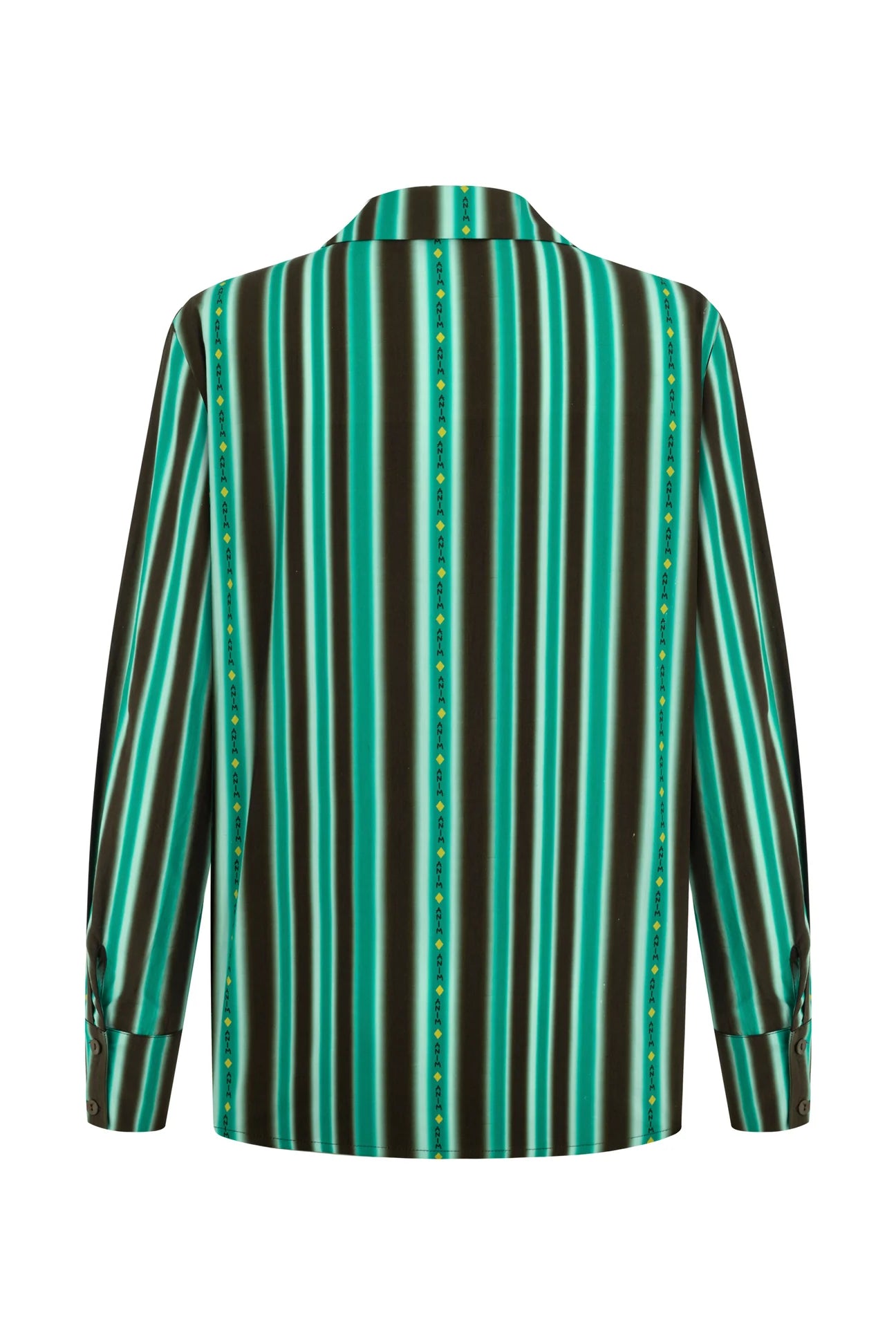 KEITH - Green Brown Striped Shirt