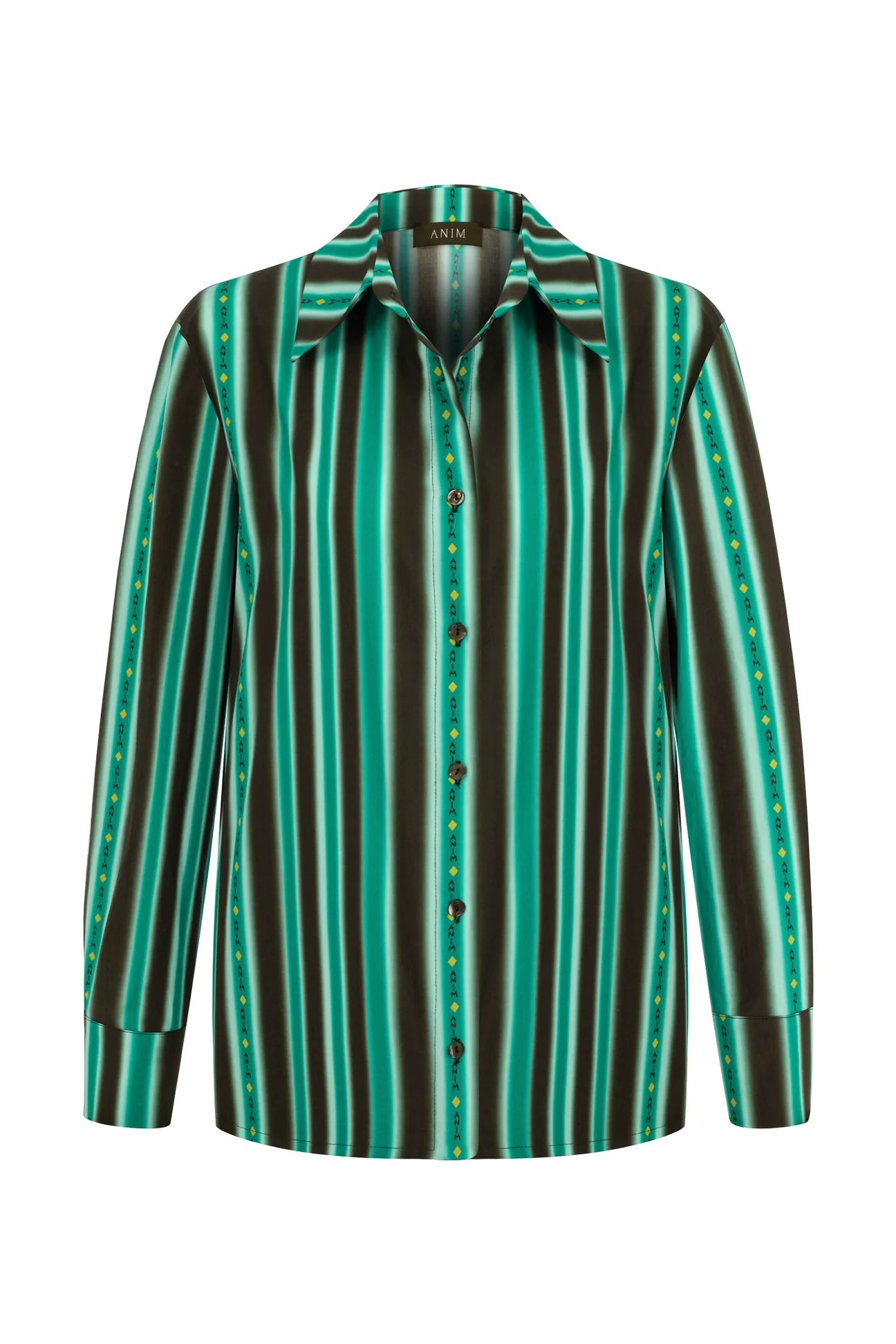 KEITH - Green Brown Striped Shirt