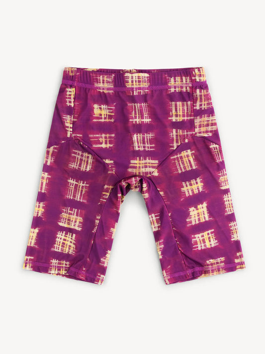 LENA SHORTS ACID PLAID PURPLE