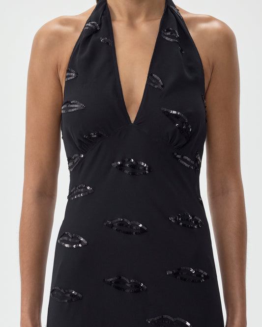 TANGO DRESS LIPS EMBROIDERY