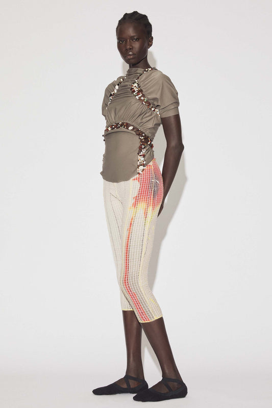 Recycled Poly Beaded High Neck Top