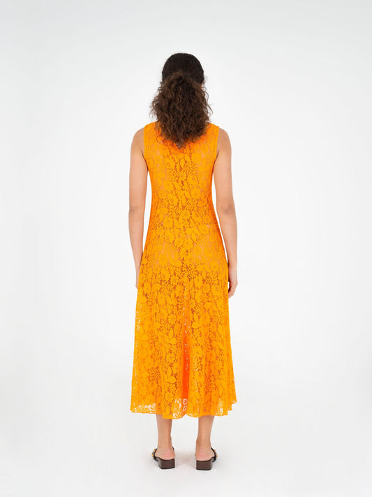 Loki Orange Lace Dress vestidos