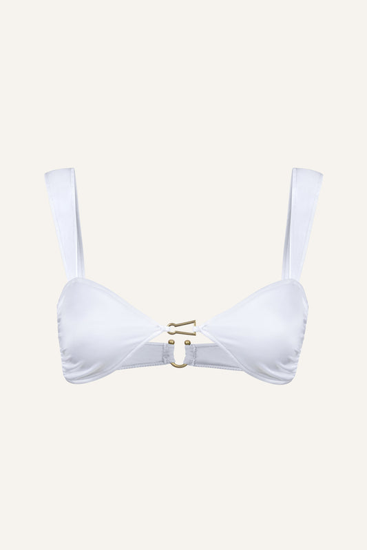Lola bikini top in white