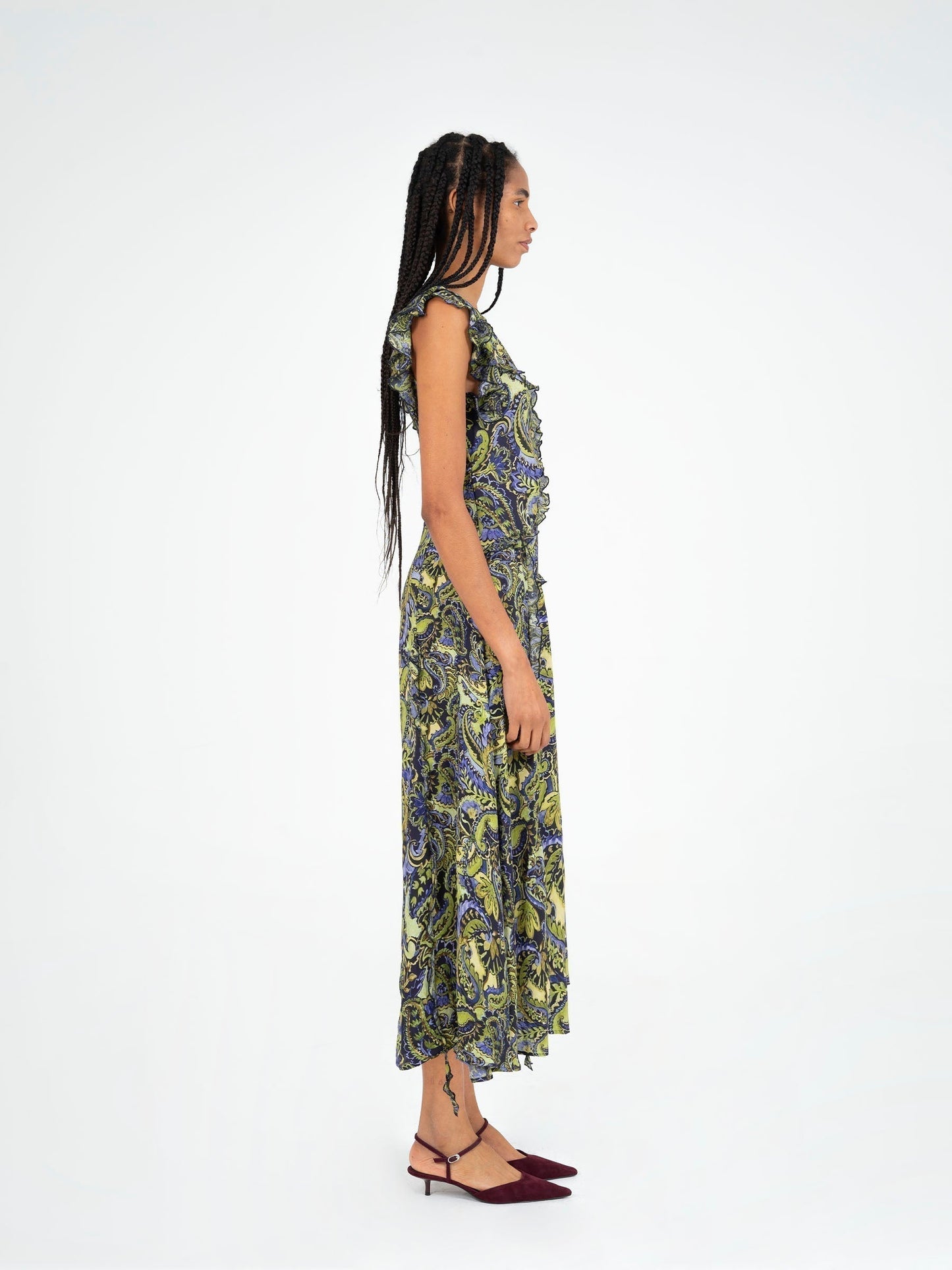 Love Spell Green Floral Print Dress vestidos