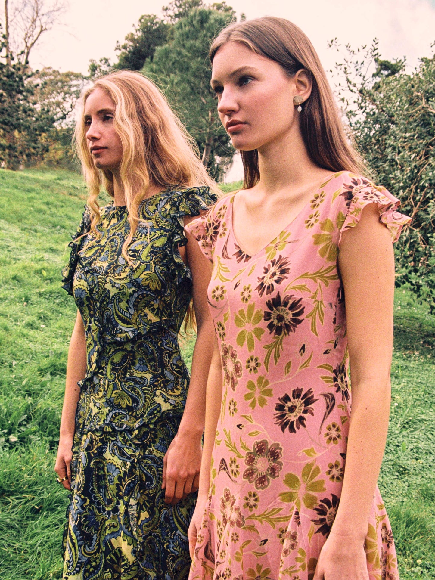 Love Spell Green Floral Print Dress vestidos