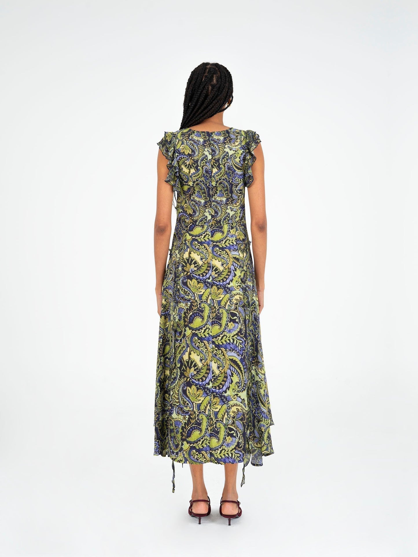 Love Spell Green Floral Print Dress vestidos