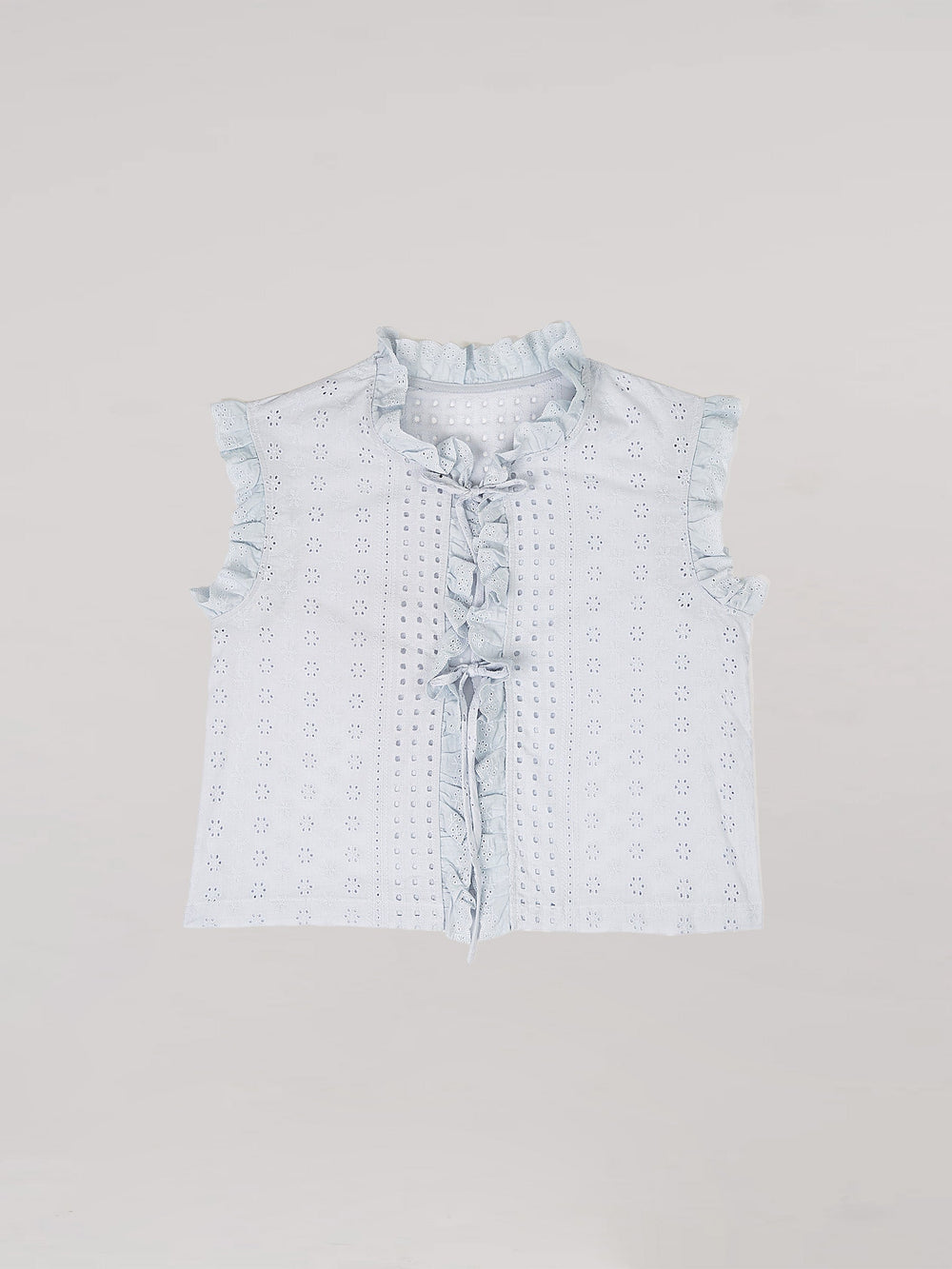 Lumora Blue Broderie Vest top