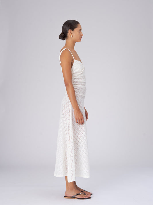 Luna White Lace Dress vestidos