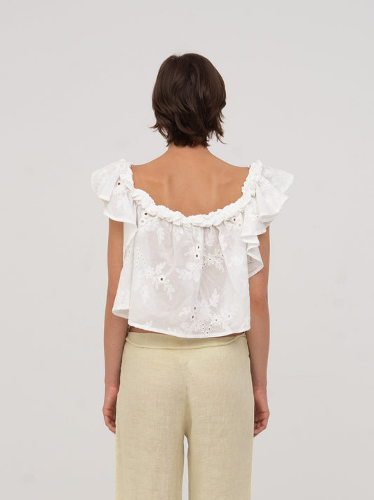 Lux White Top camisas y camisetas