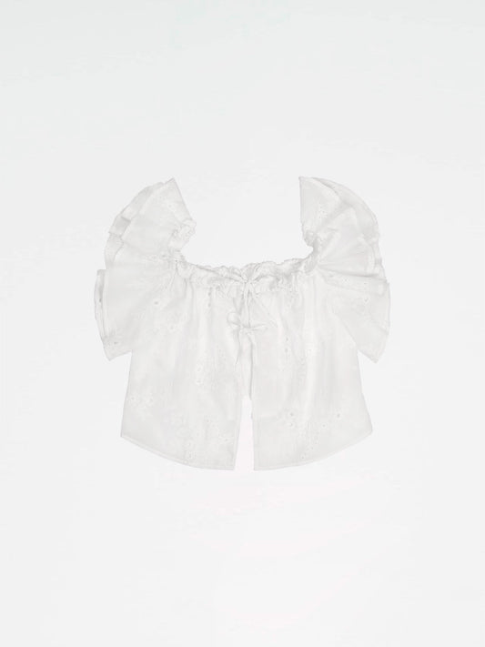 Lux White Top camisas y camisetas