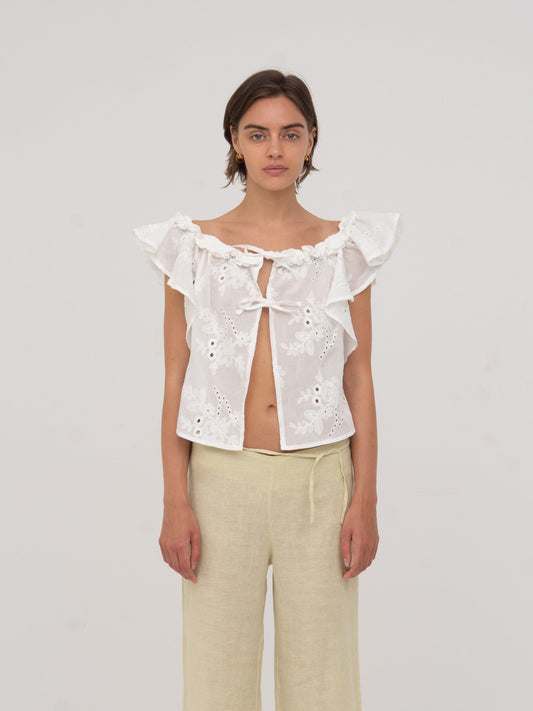 Lux White Top camisas y camisetas