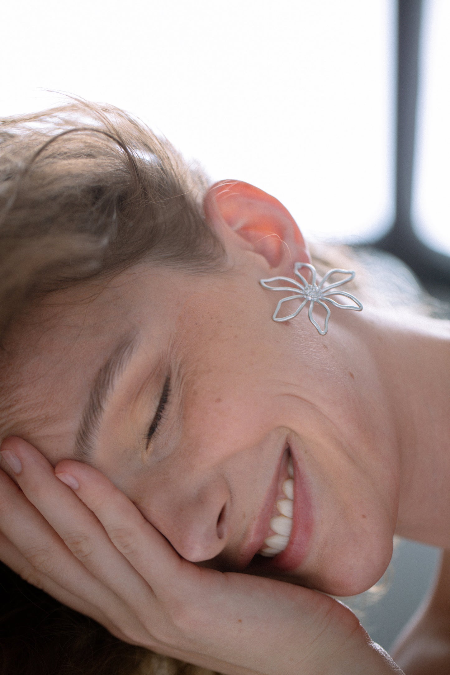 Gumamela Earrings Silver