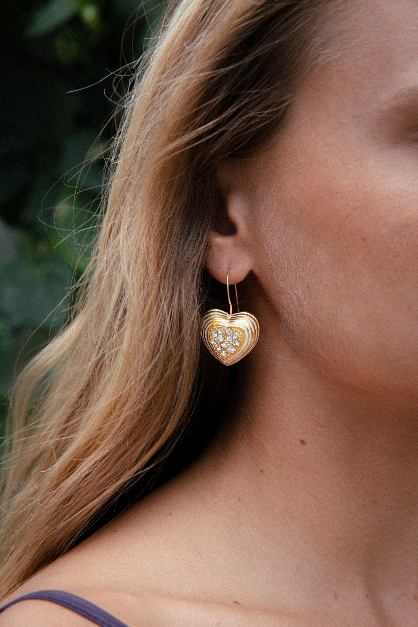Gray Earrings Gold