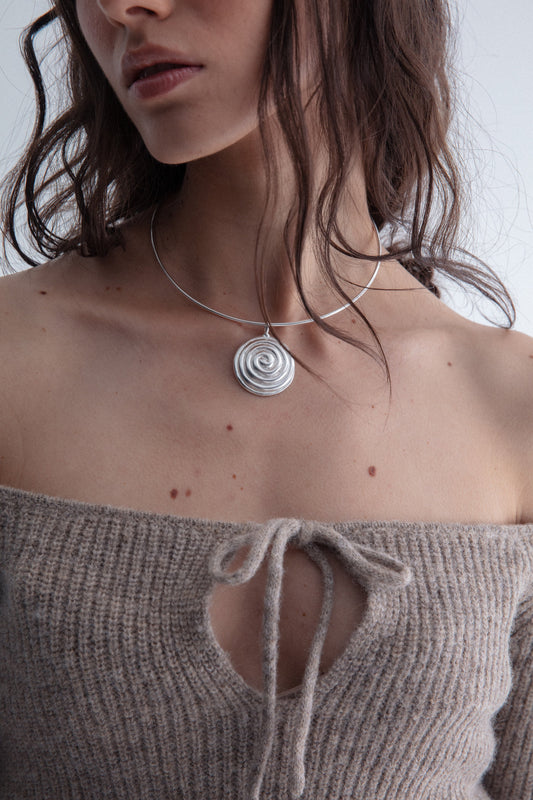 Spiral Choker Silver