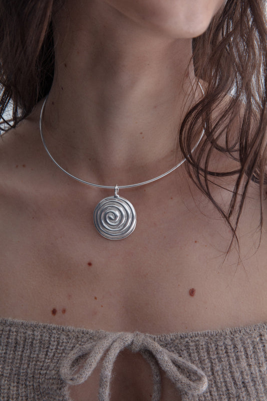 Spiral Choker Silver