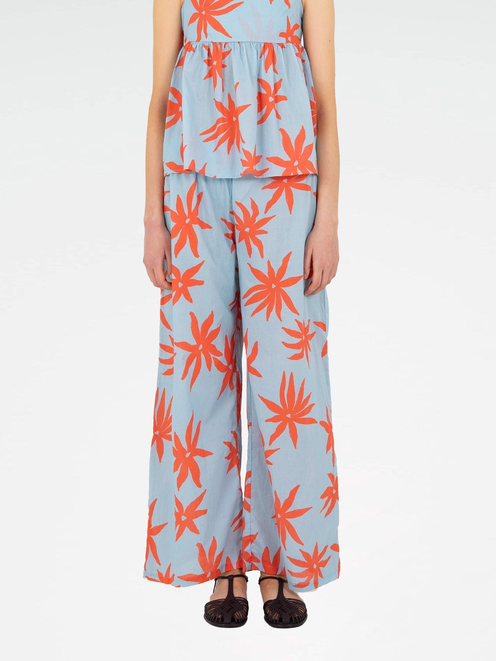 Magician Floral Print Blue Pants camisas y camisetas