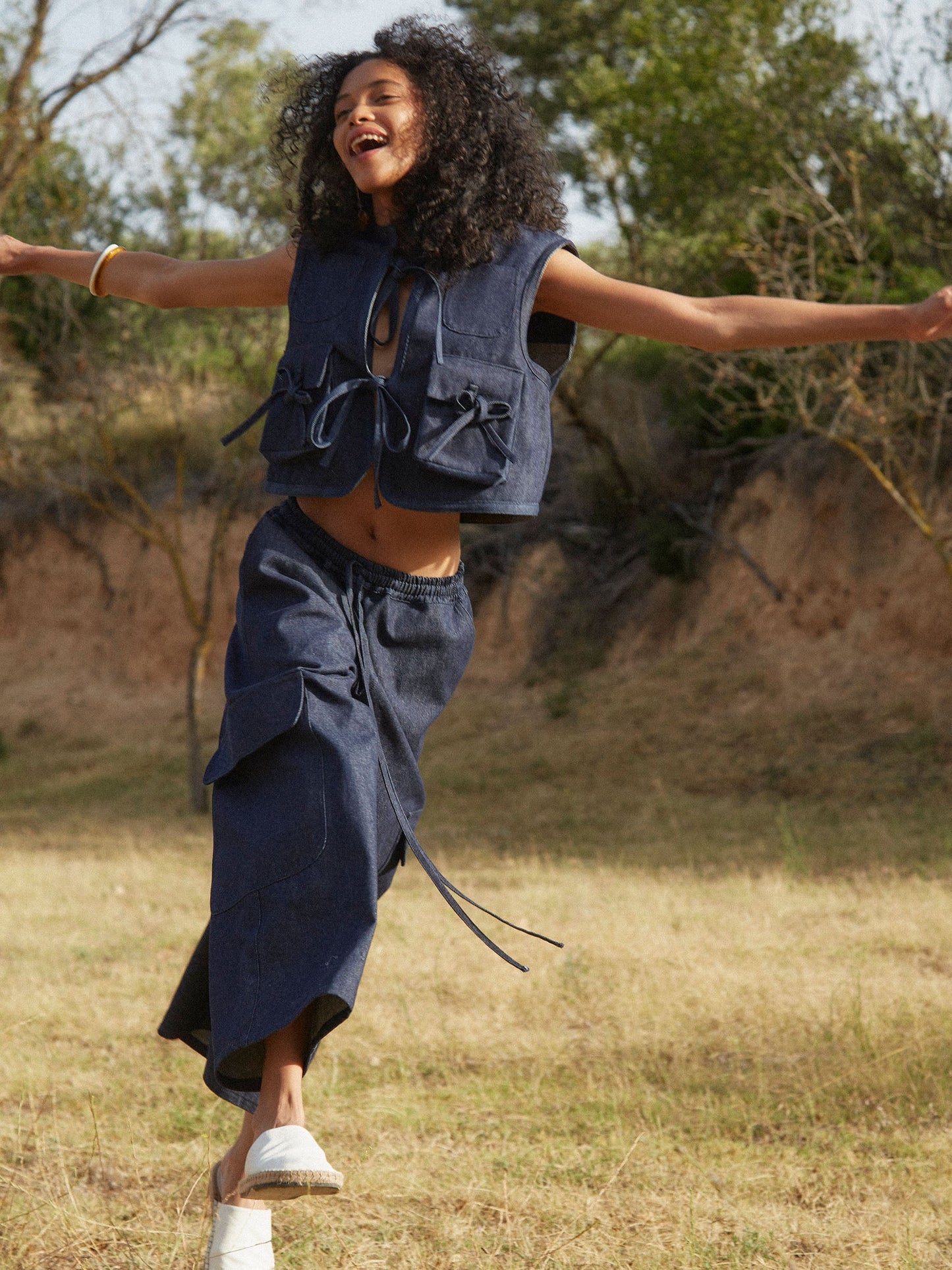 Meadow Denim Vest camisas y camisetas