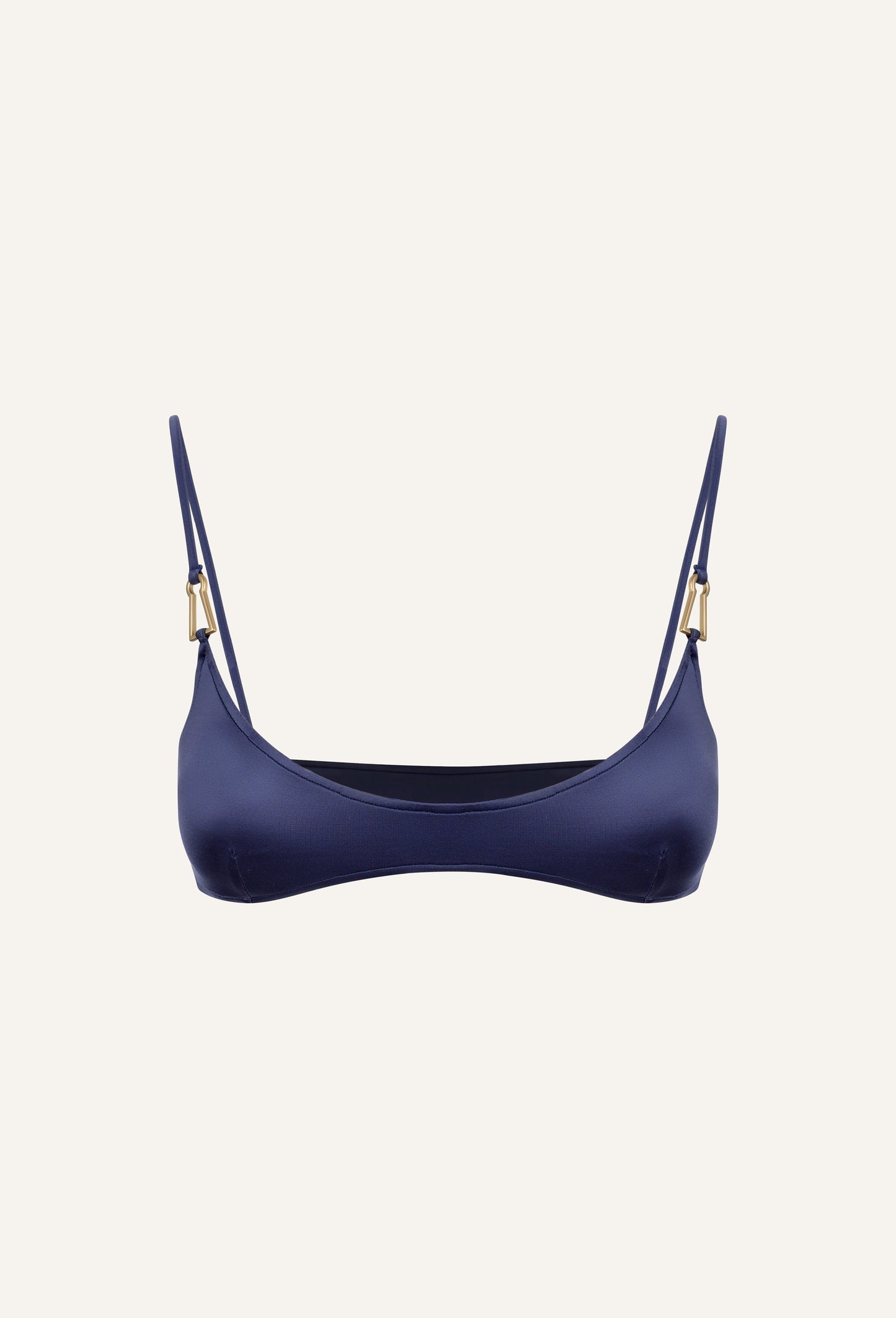 Mina bikini top in charcoal