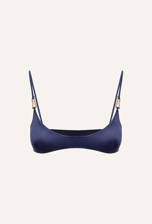 Mina bikini top in charcoal