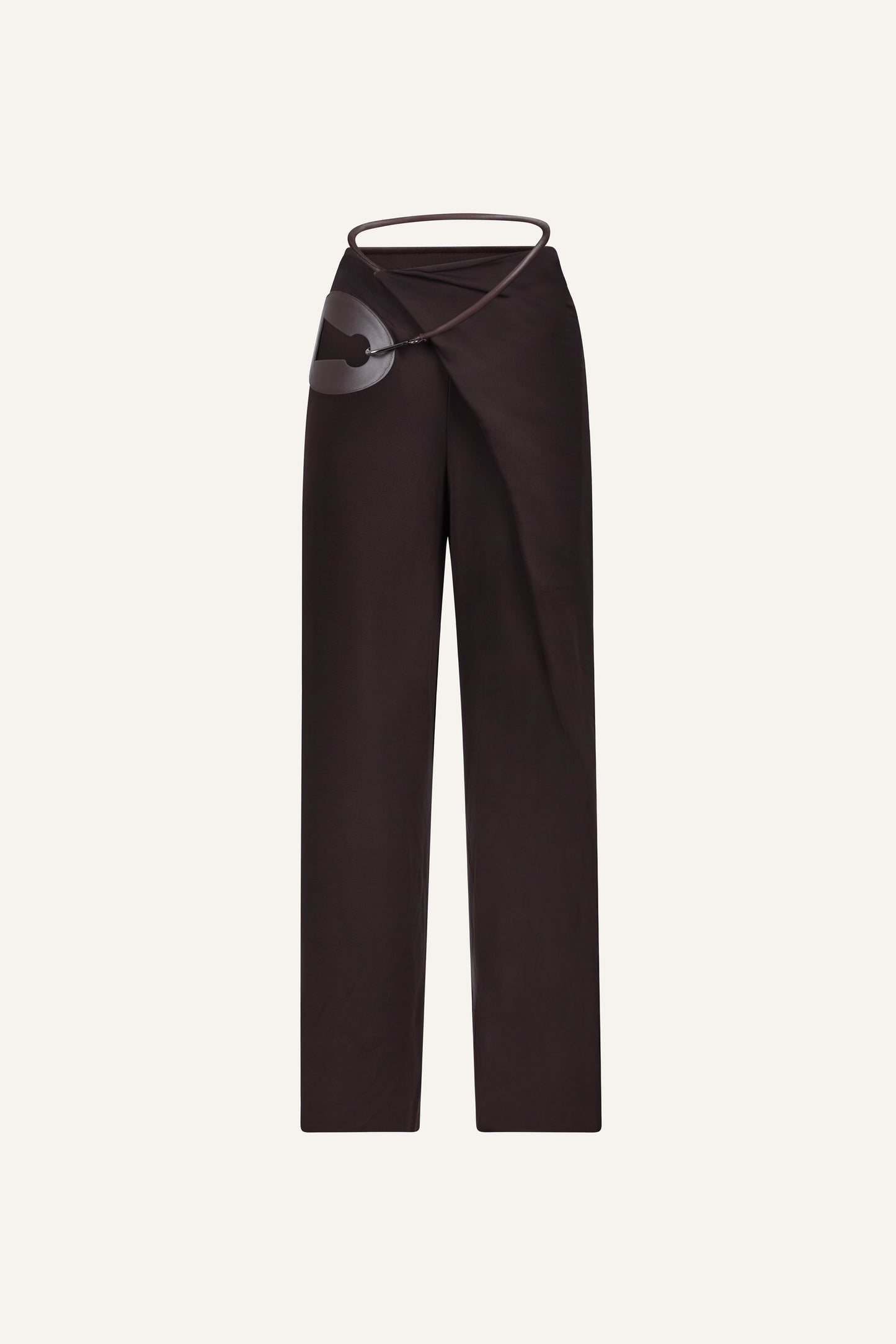 Nara wrap trousers in coffee