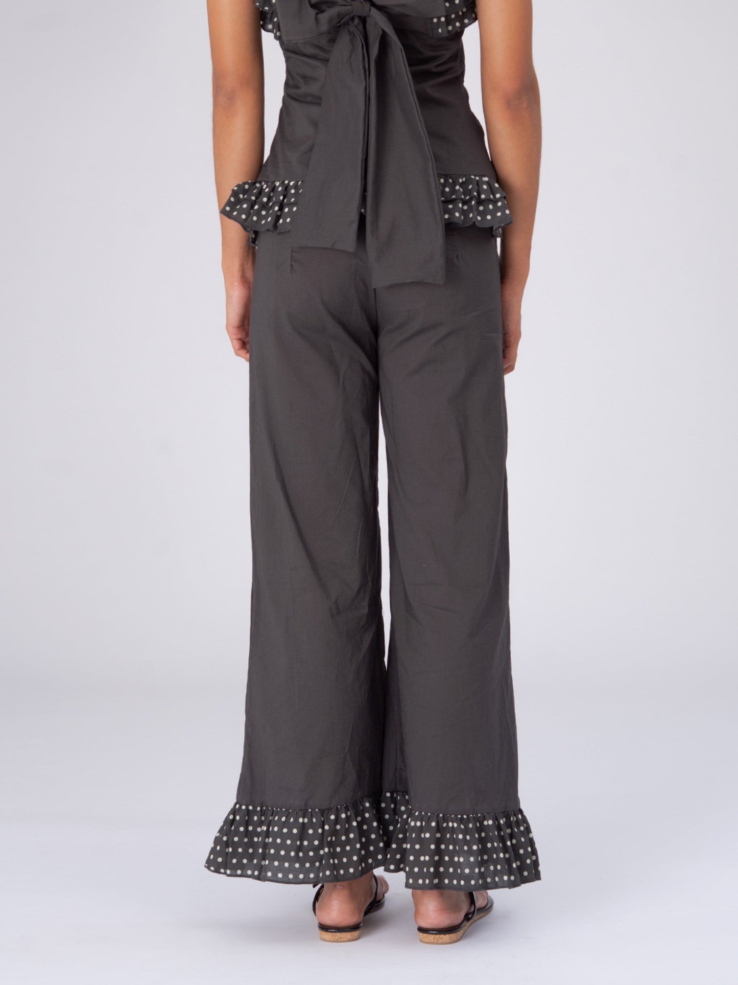 Night Noctis Brown Polka Dot Pants pantalones