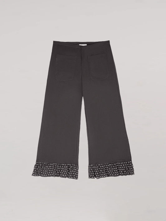 Night Noctis Brown Polka Dot Pants pantalones